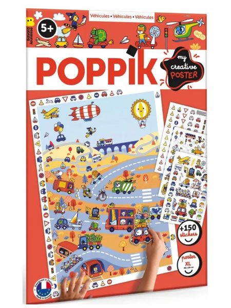 Poster créatif en stickers : les véhicules